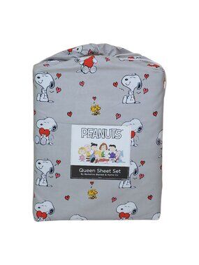 Peanuts Snoopy Queen Sheet Set By Berkshire Hearts Valentines Anniversary